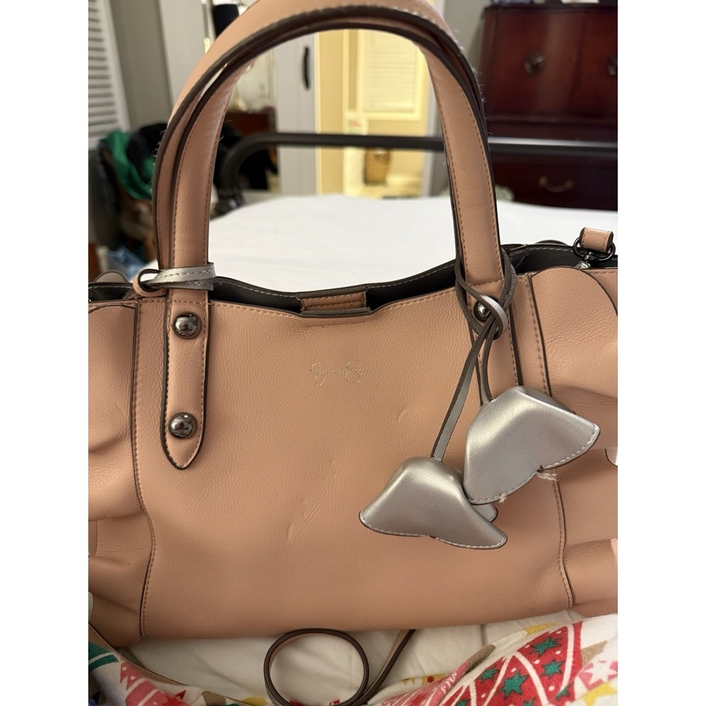 Jessica Simpson Faux Pink Ruffle Purse - Picture 12 of 13